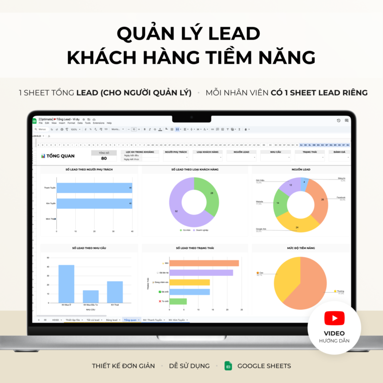 Quản lý lead khách hàng tiềm năng - Google sheets
